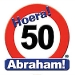 Huldeschild hoera 50 Abraham